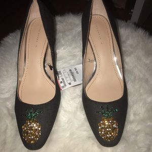 Zara Denim Embellished shoes